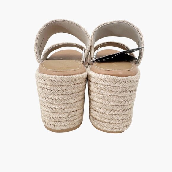 NEW Universal Thread Kayli Jute Two Band Wedge Heels - Tan - Picture 4 of 11